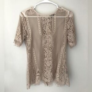 Love Stick Lace Blouse | Size M |Cream